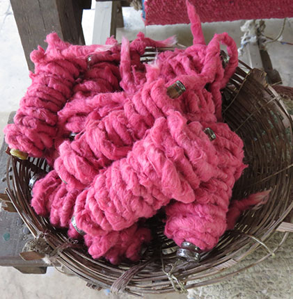 raw naturally dyed cotton