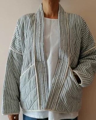 :organic cotton reversible quilted kimono jacket cotton conscious