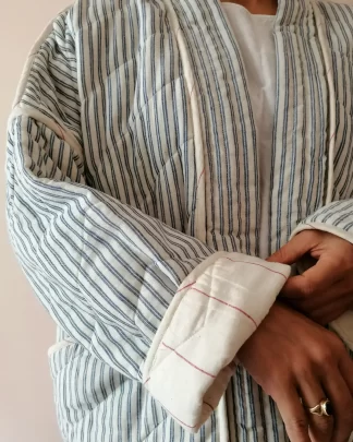 :organic cotton reversible quilted kimono jacket cotton conscious