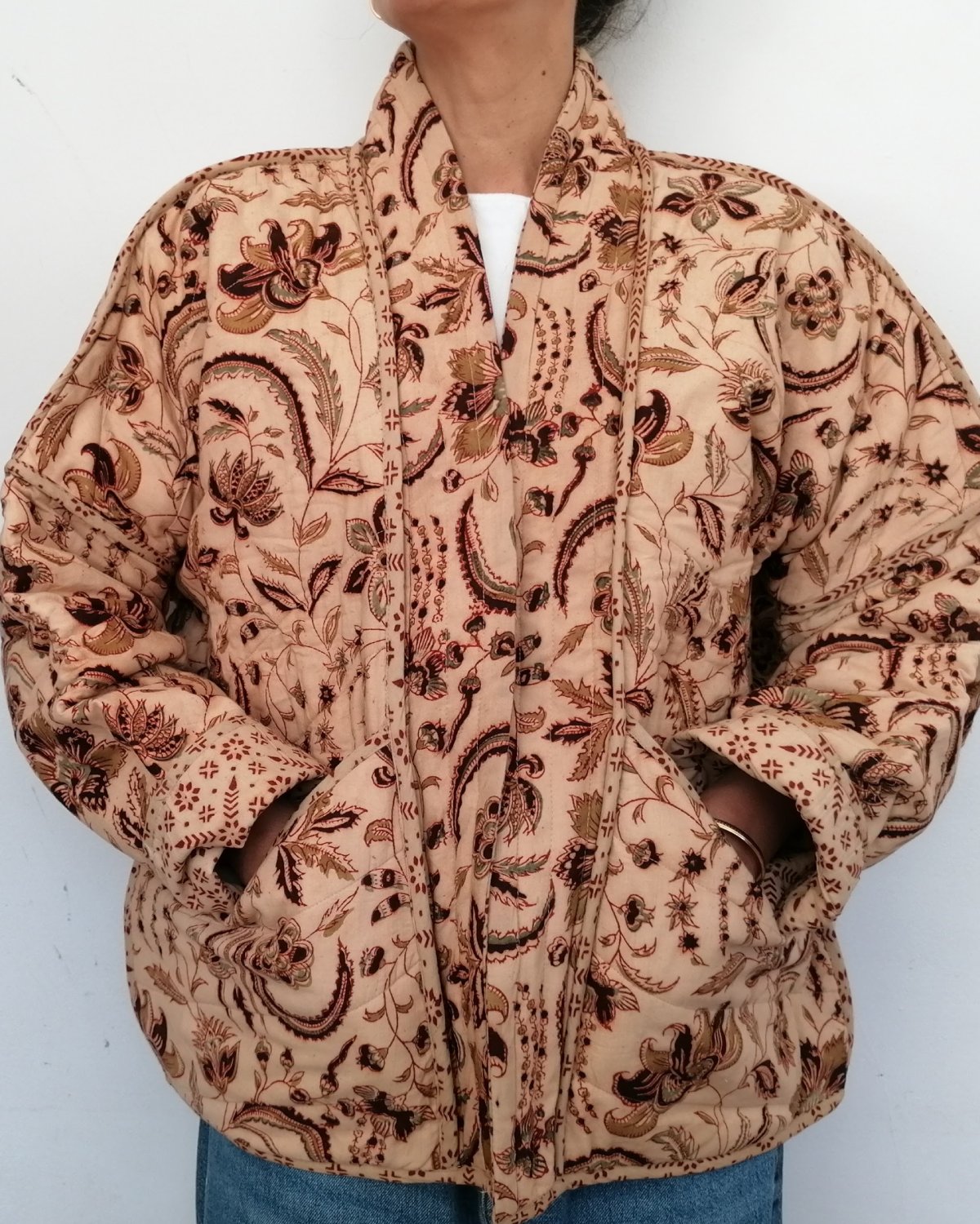 quilted cotton jacket meadow flowers