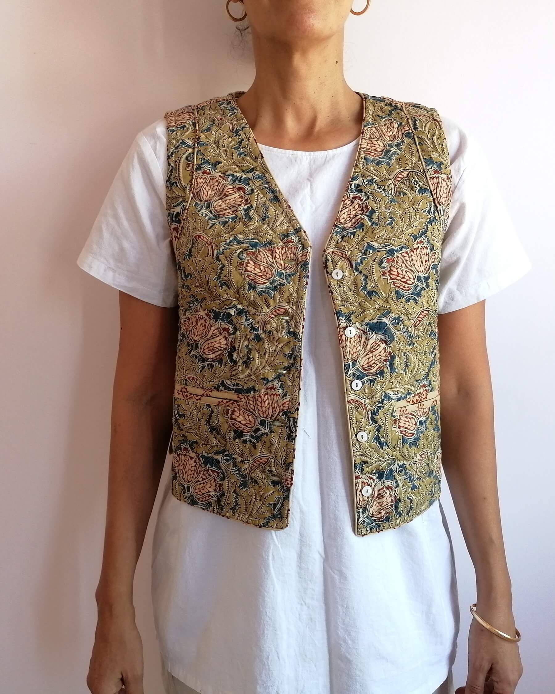 Organic Cotton Quilted Waistcoat