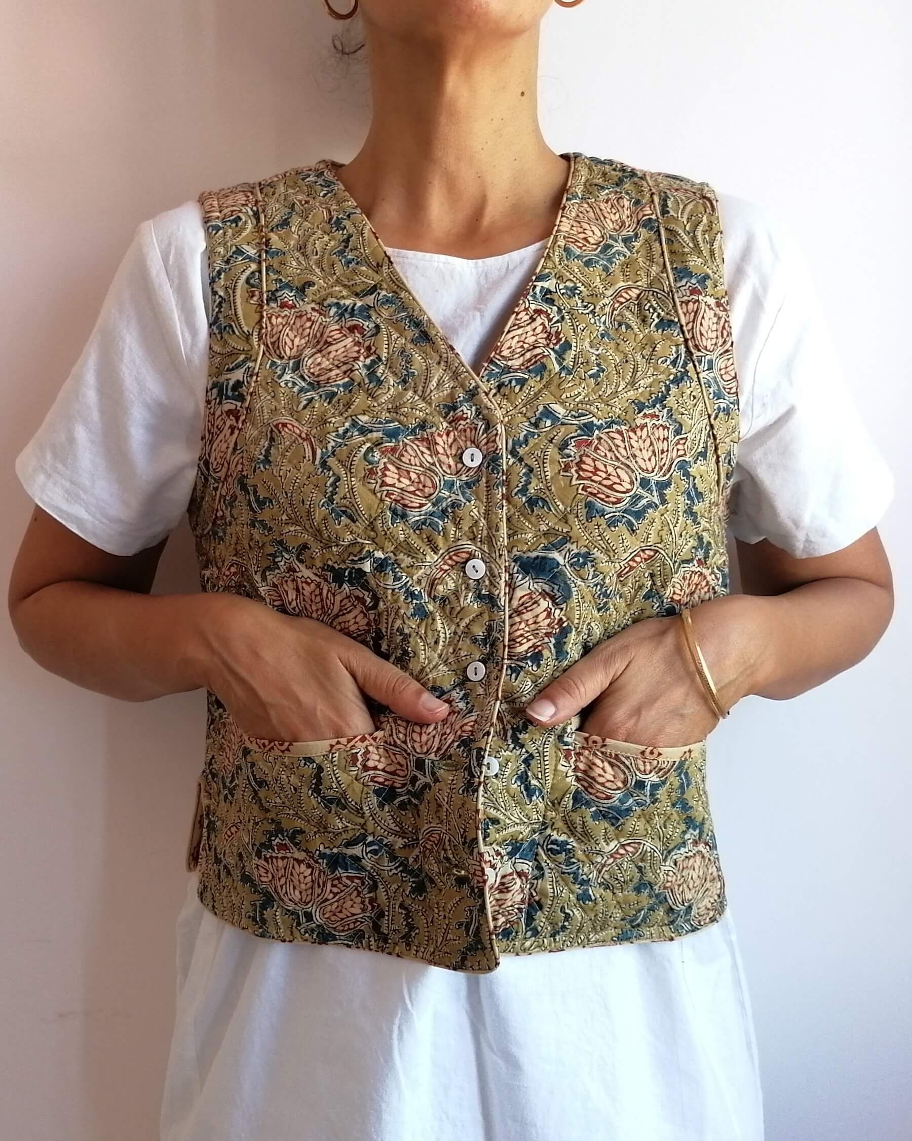Organic Cotton Quilted Waistcoat