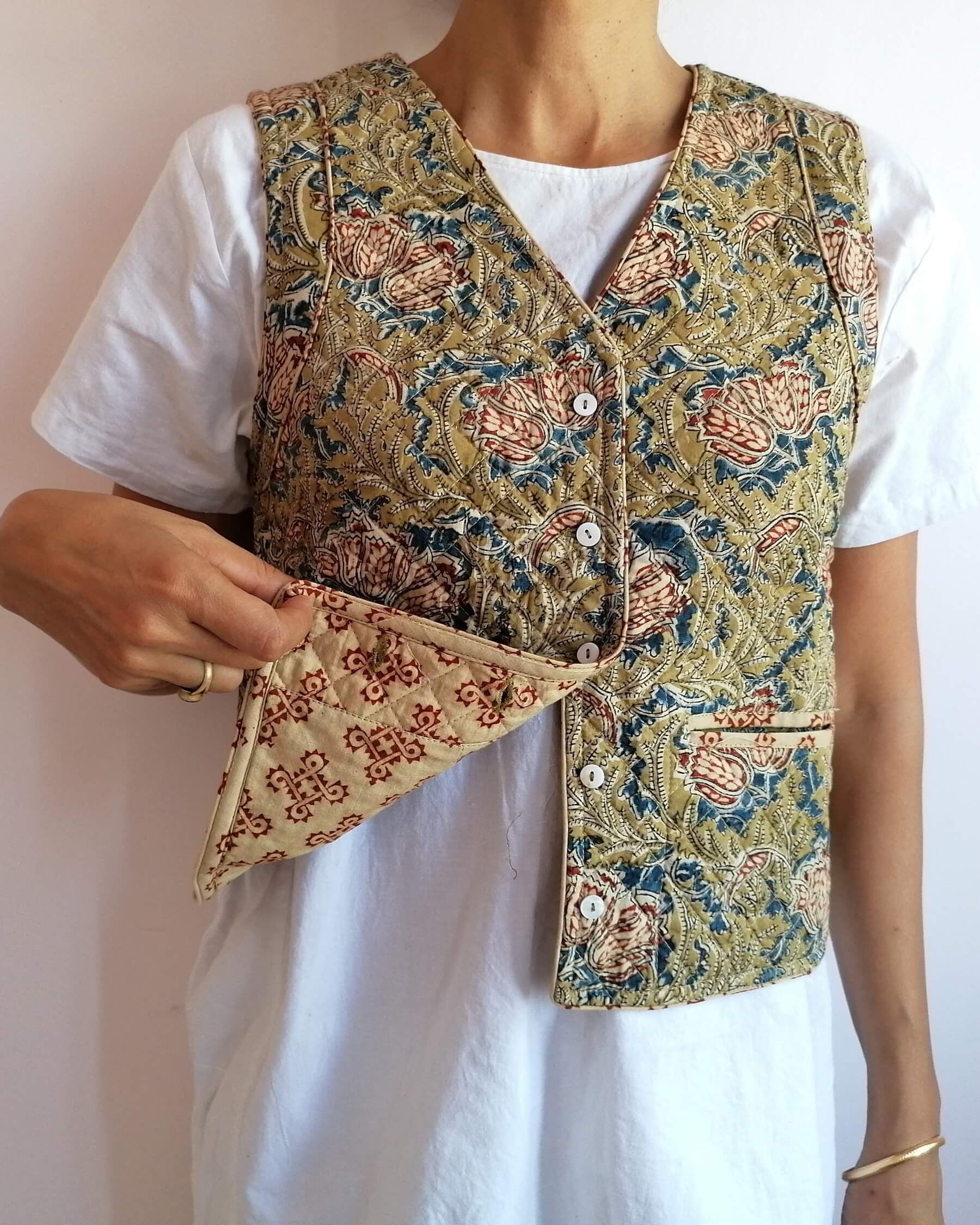 Organic Cotton Quilted Waistcoat
