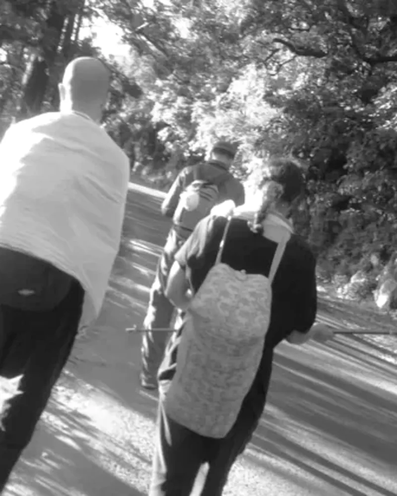 Cotton Conscious founders walking in Rishikesh, India