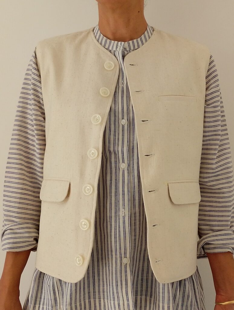 handwoven cotton waistcoat